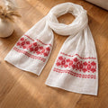 Marama Traditionala cu broderie rosie - Romb