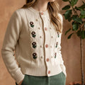 Cardigan bej brodat - Carmen 01