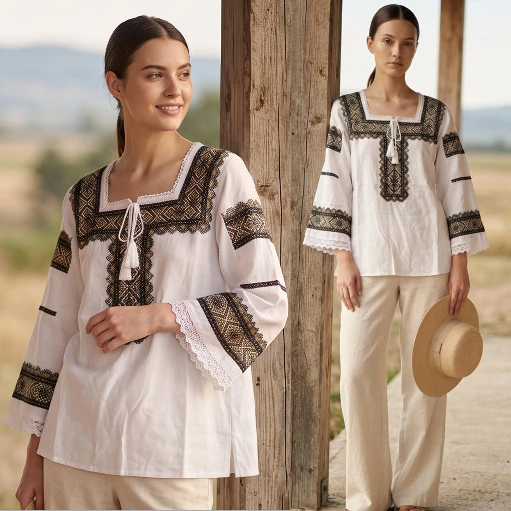 IE Nationala cu broderie geometrica - Raluca