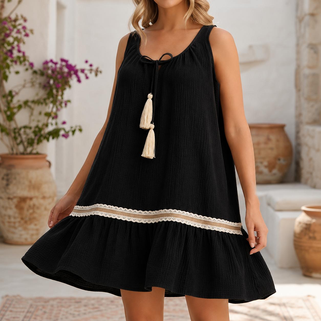 Rochie crem din panza topita cu volan - Carla