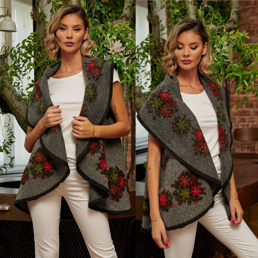 Vesta din lana - gri