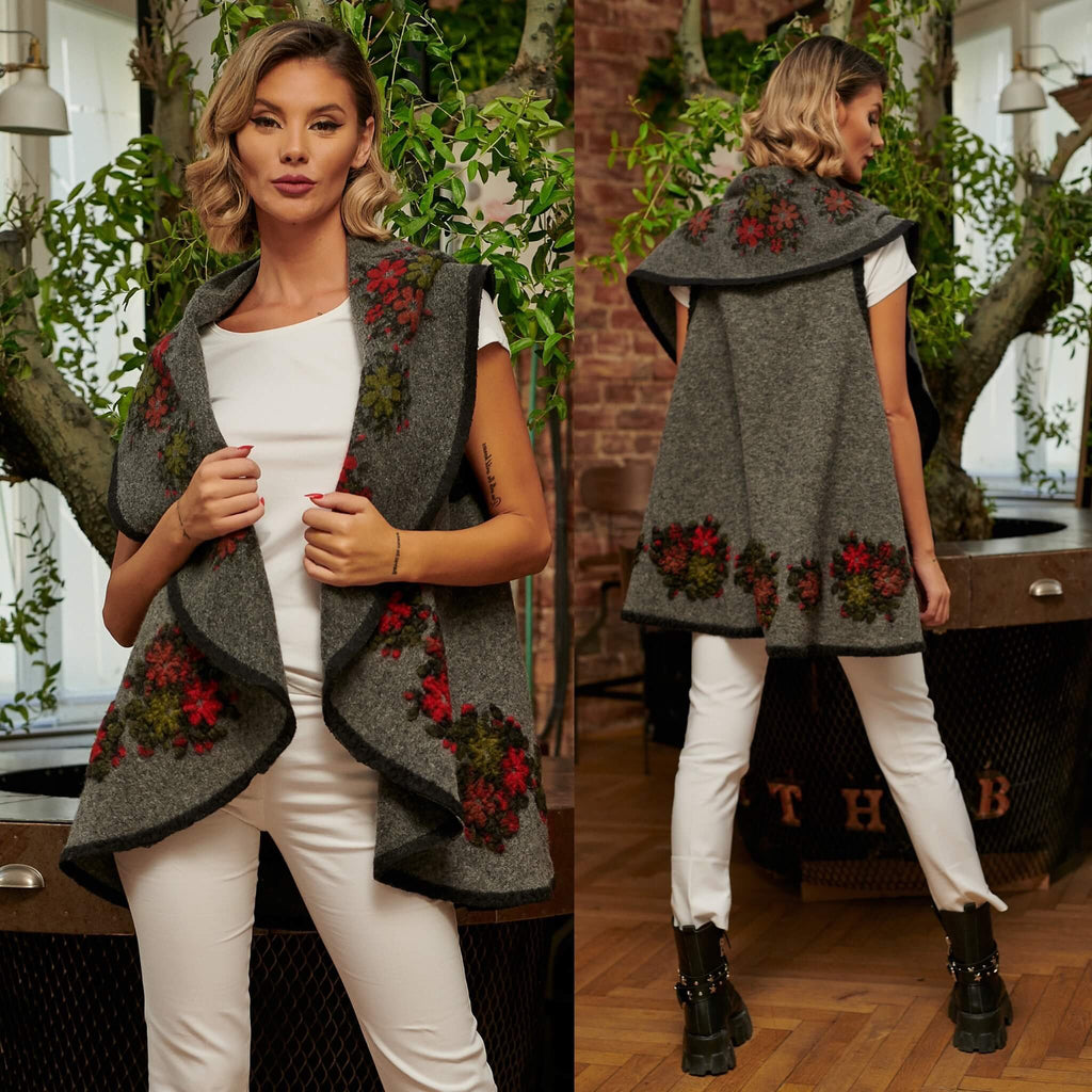 Vesta din lana - gri