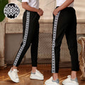 Pantaloni negri cu banda traditionala