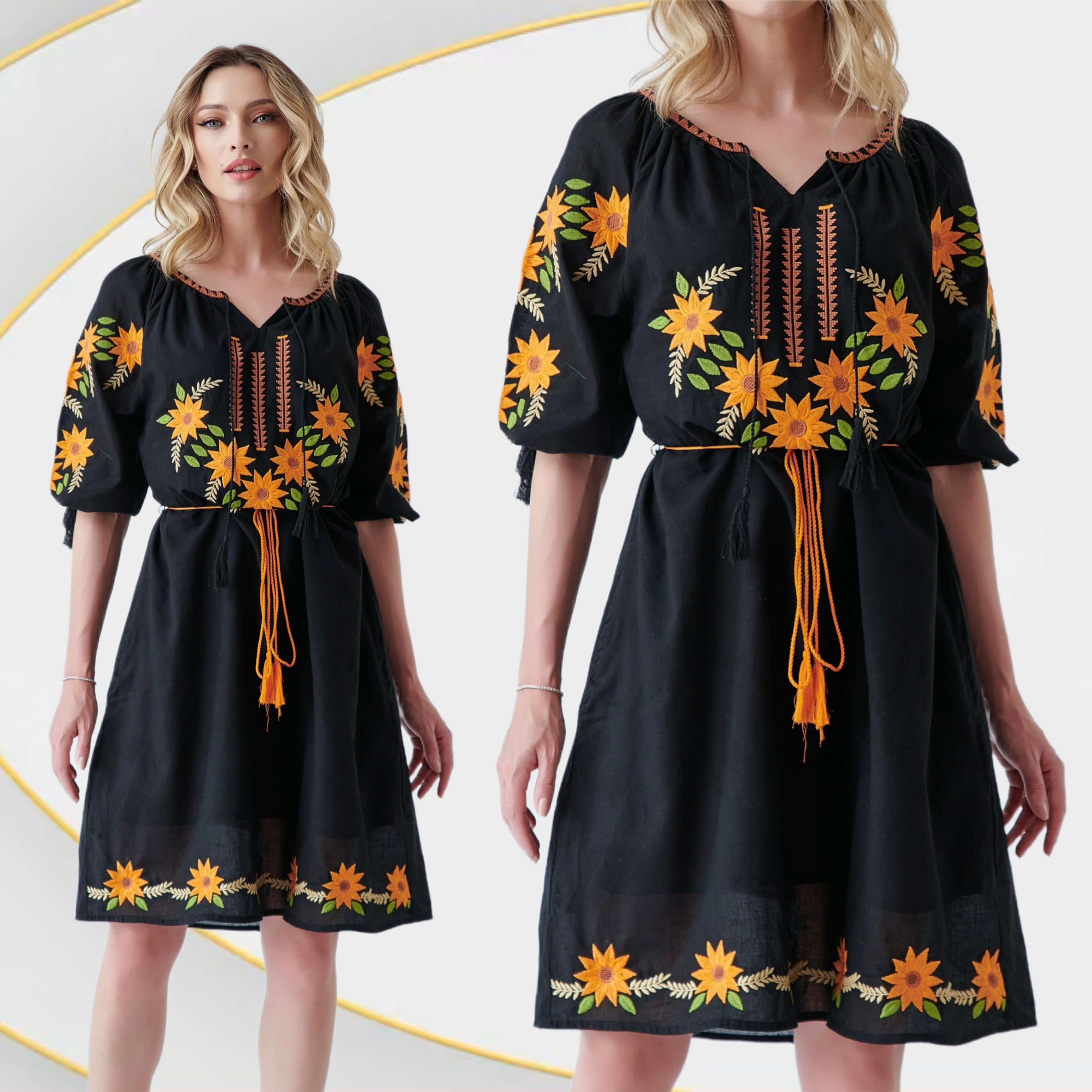 Rochie Traditionala Neagra - Margareta 02