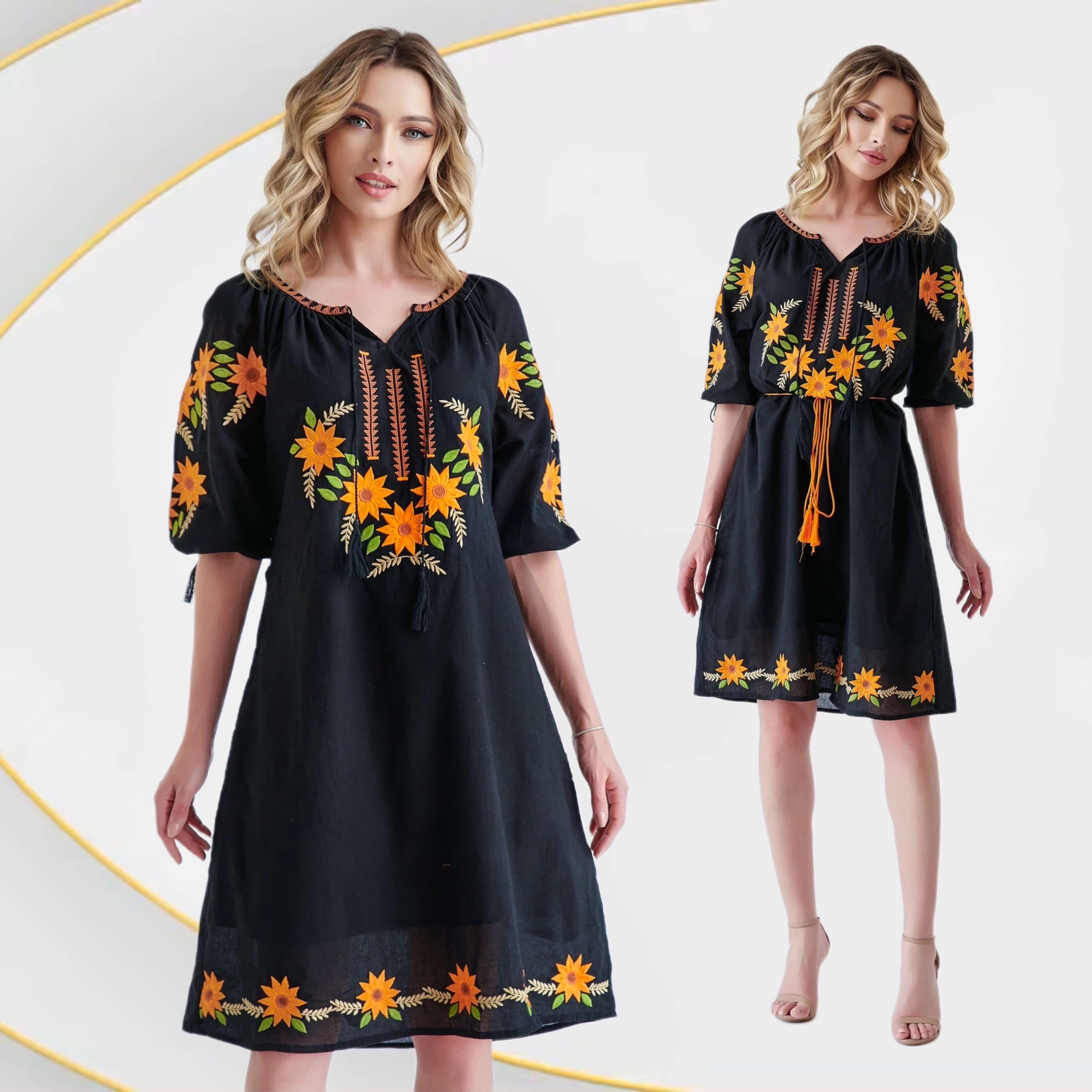 Rochie Traditionala Neagra - Margareta 02