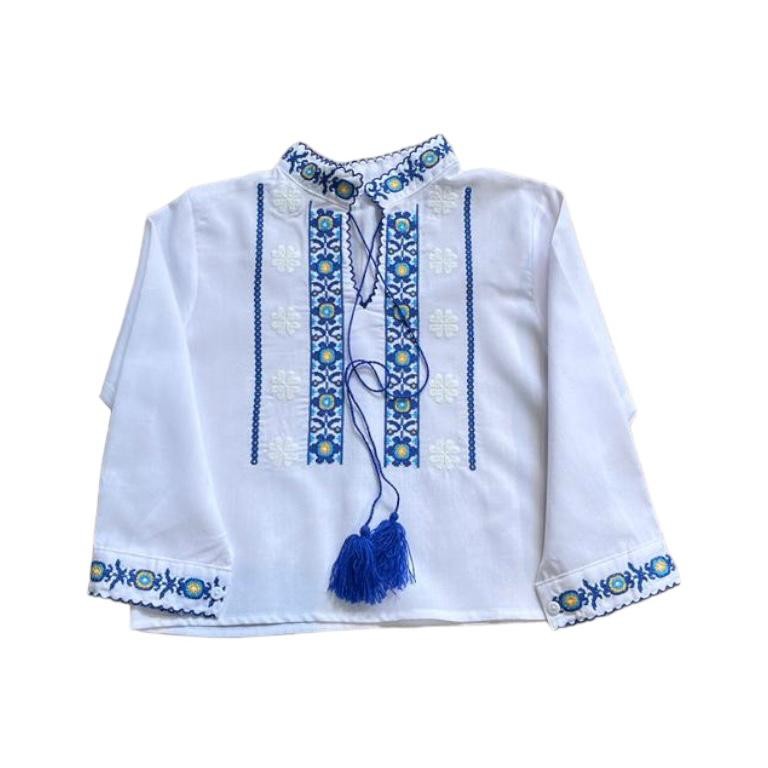 Camasa traditionala baieti - Flavius albastru 01