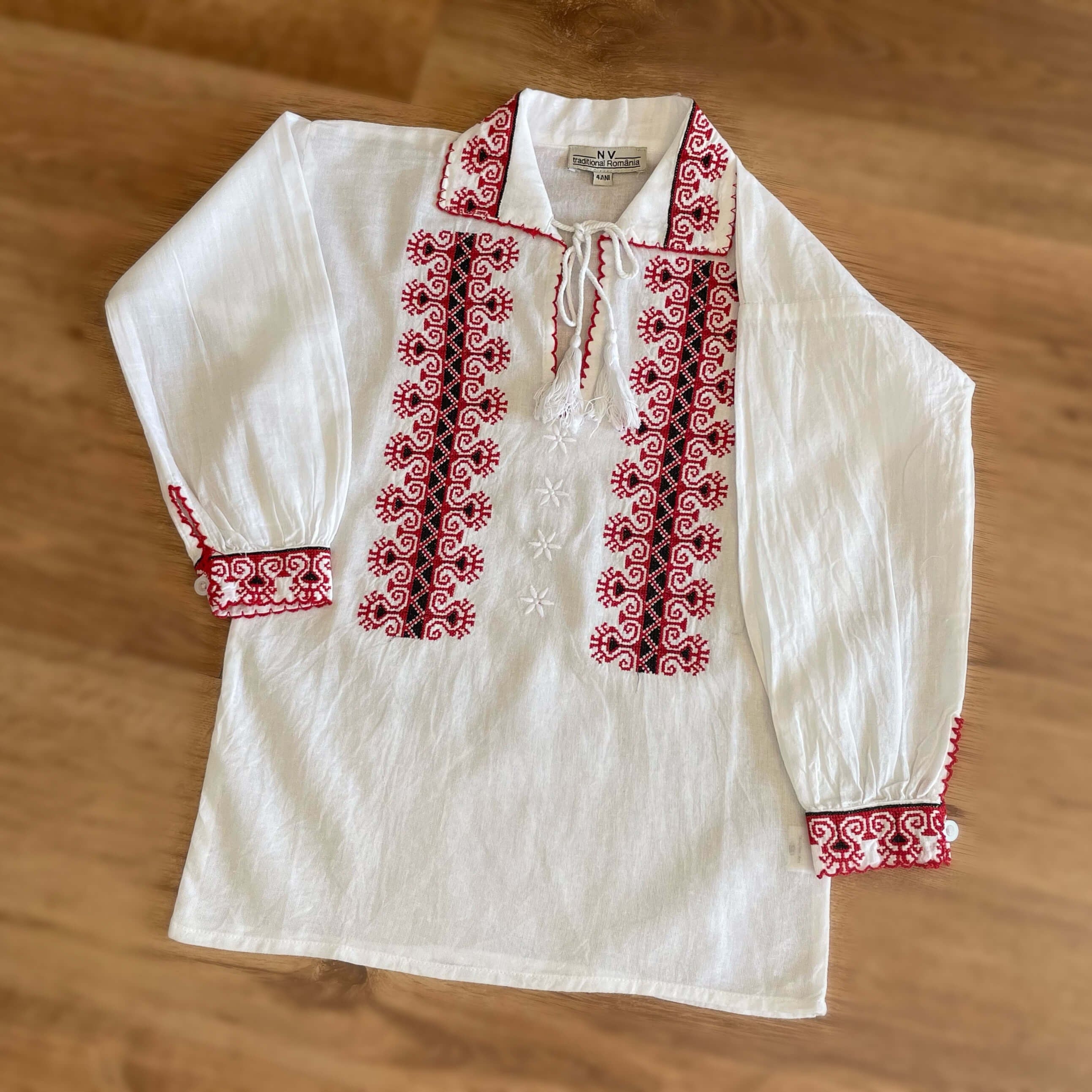 Camasa traditionala baieti - Creasta rosu