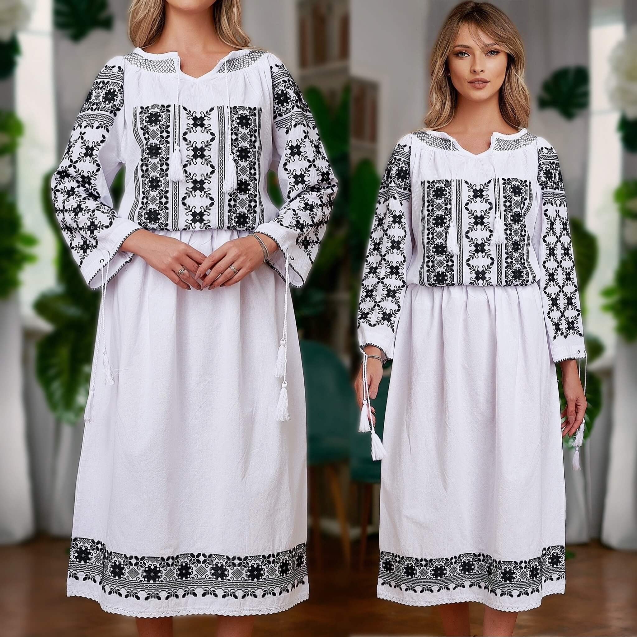 Set Traditional format din IE si fusta - Raluca negru