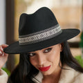 Palarie Traditionala neagra cu banda tesuta - 03