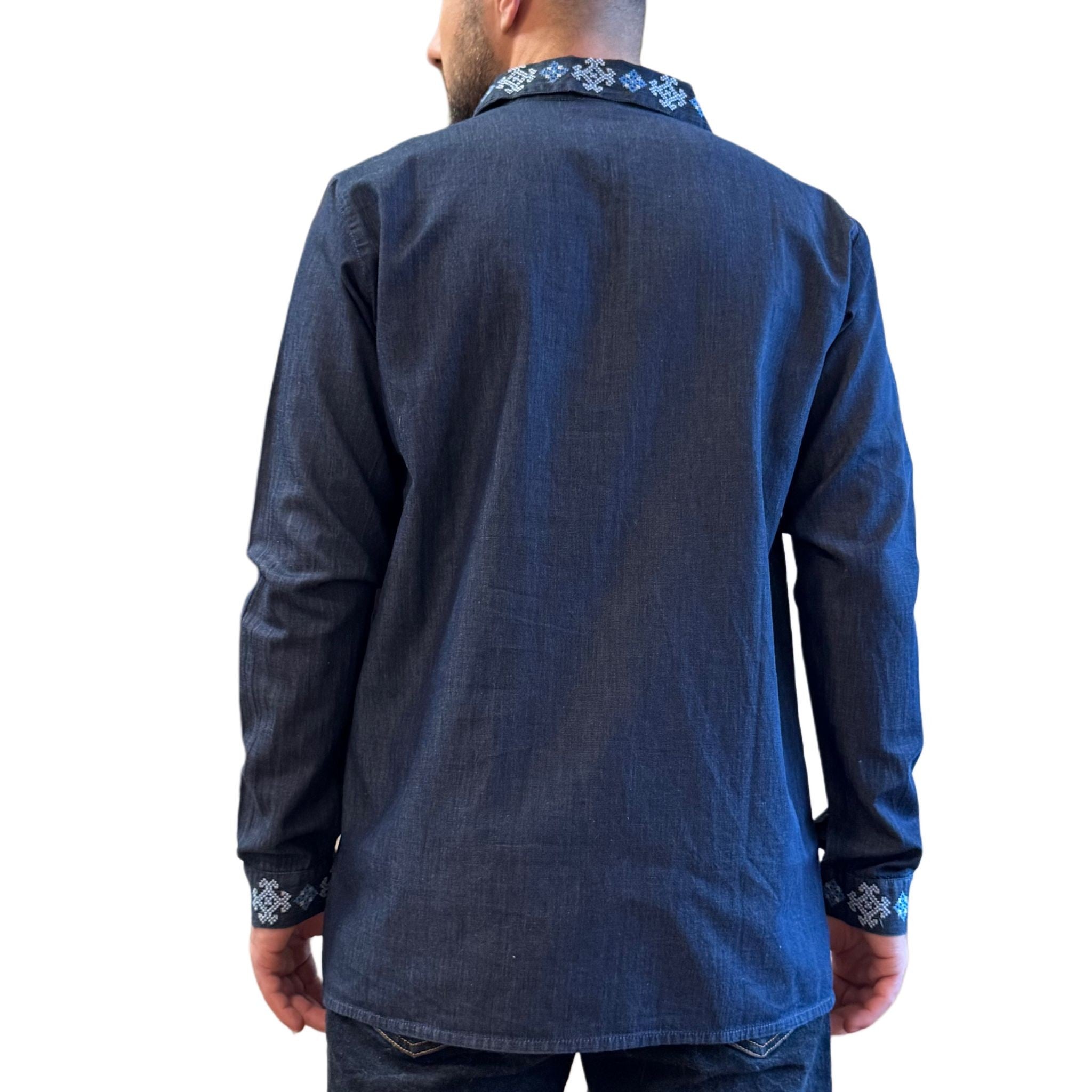 Camasa Traditionala barbateasca din denim - Razvan