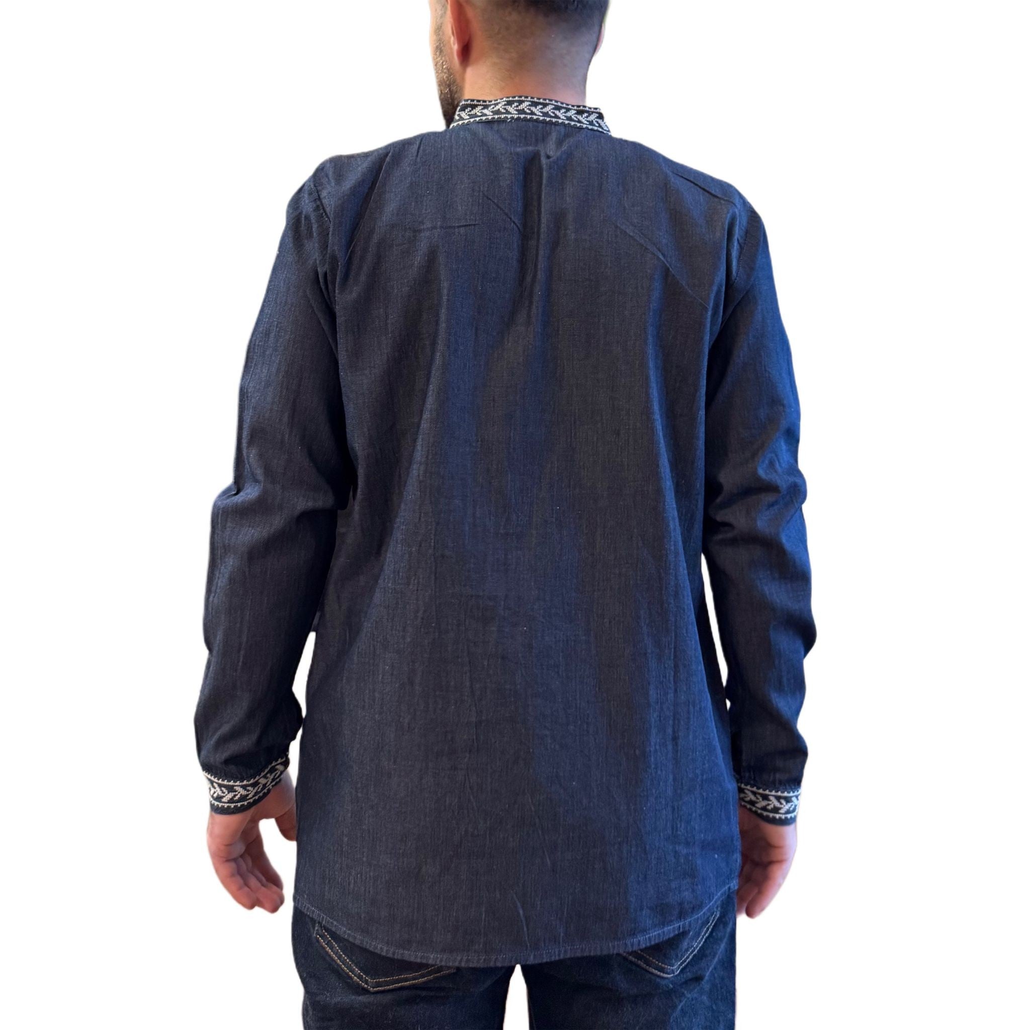Camasa Traditionala barbateasca din denim - Sergiu