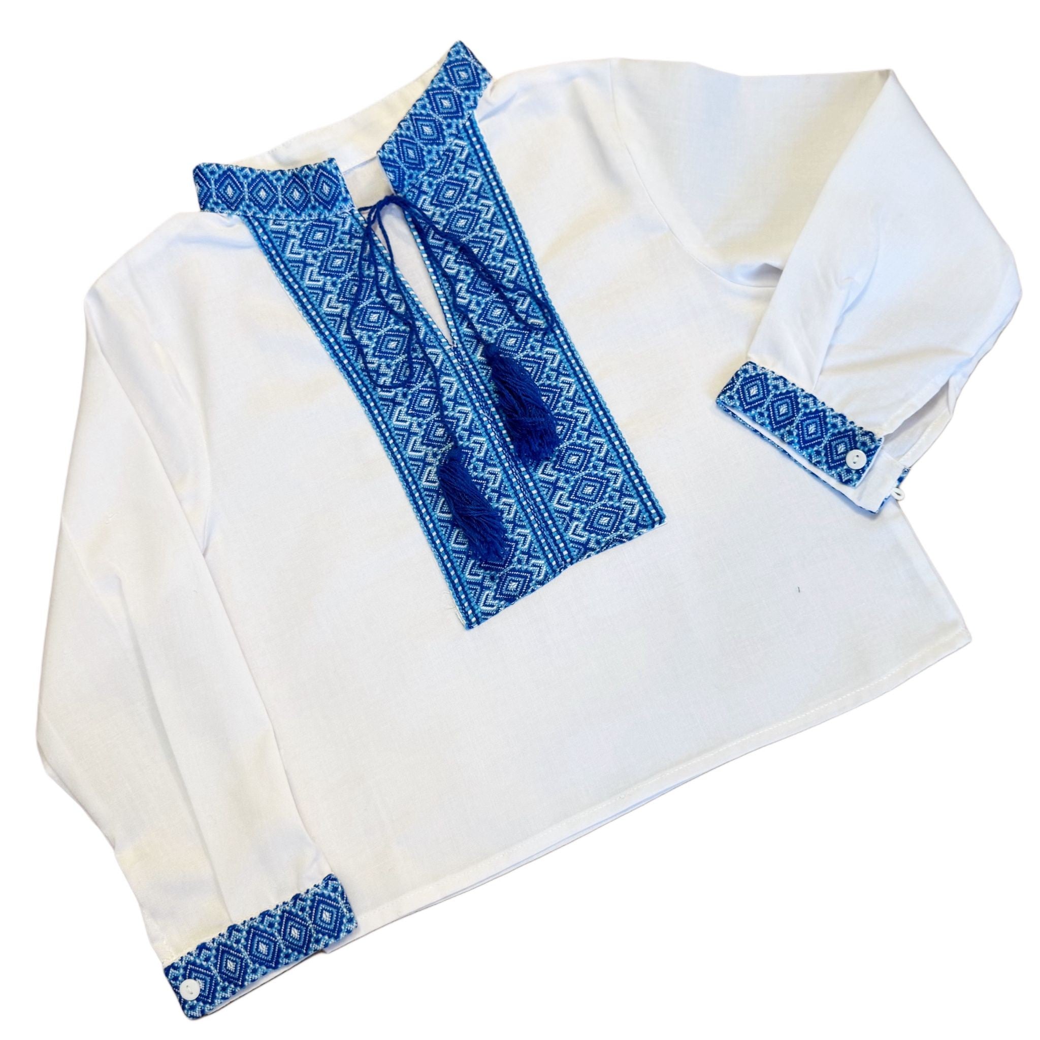 Camasa Traditionala baieti - Rares albastru 02