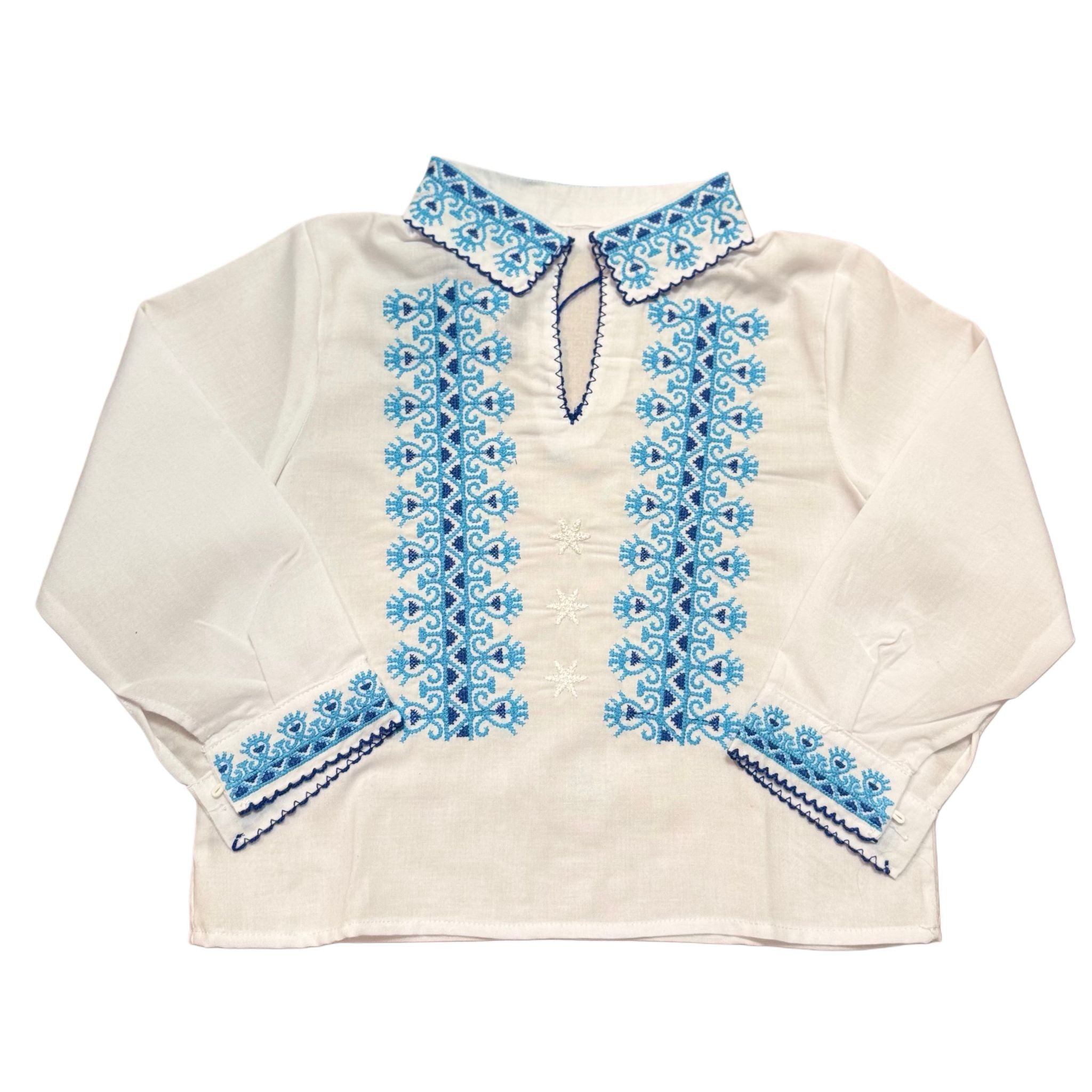 Camasa Traditionala baieti - Creasta bleu