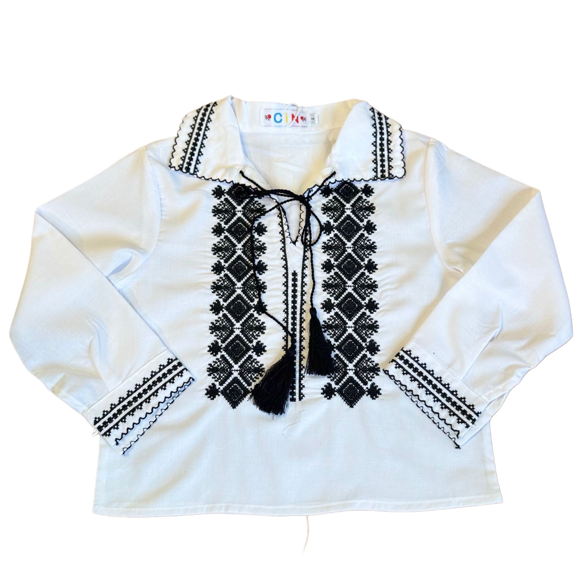 Camasa Traditionala baieti - Romb negru