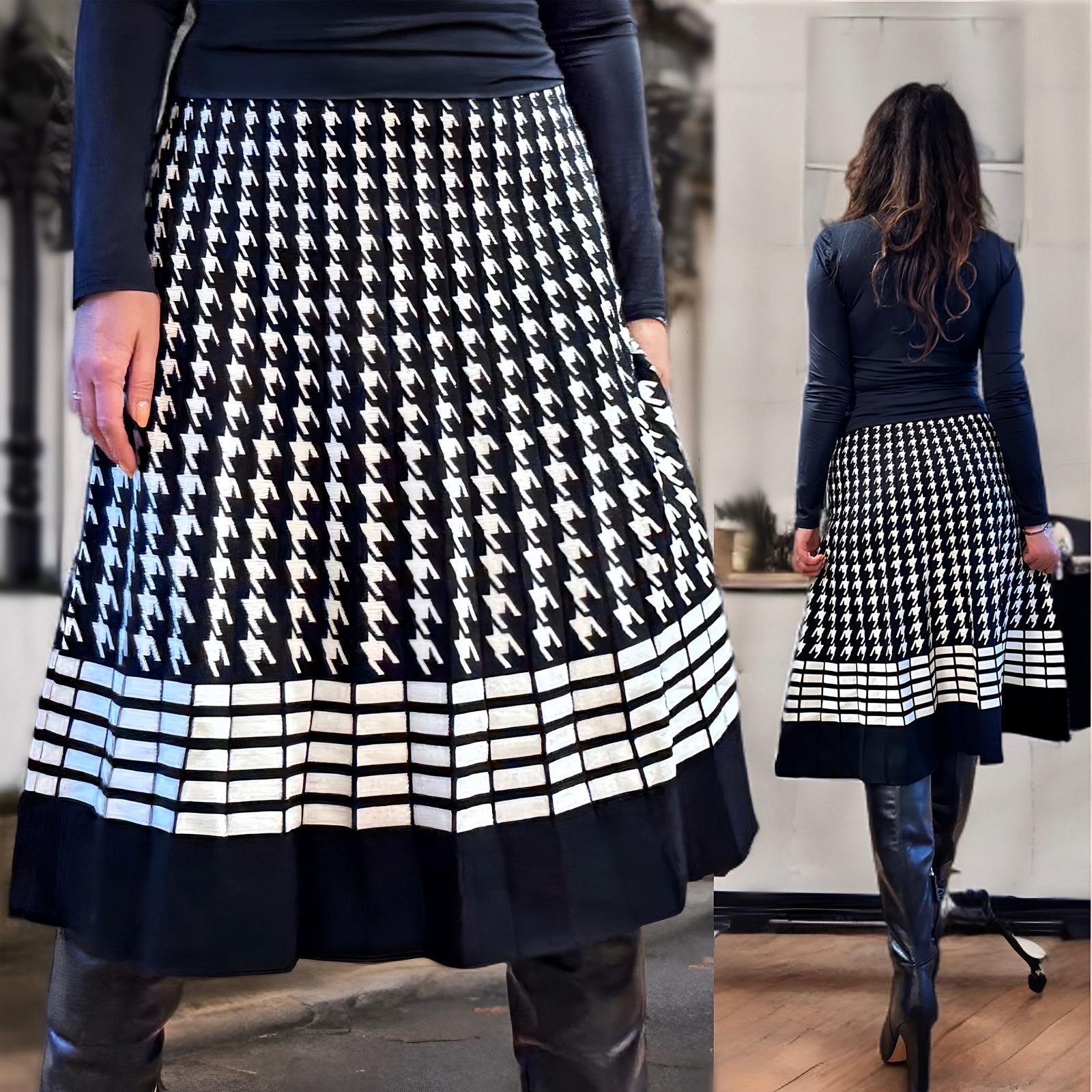 Fusta plisata groasa din tricot - Nadia