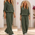 Set Bluza si Pantaloni din panza de bumbac - Sandra 04