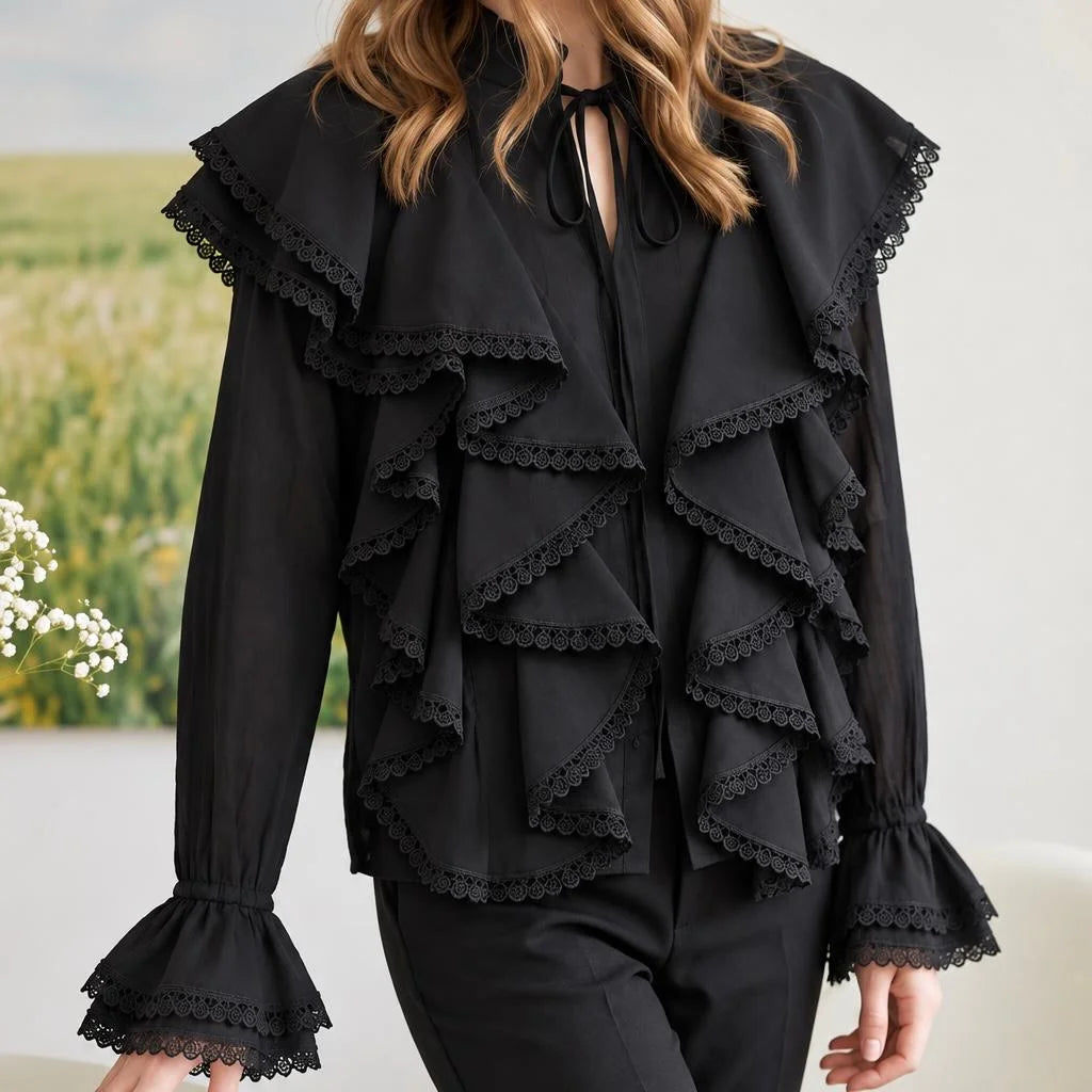 Bluza tip IE Nationala cu volane - Nadia