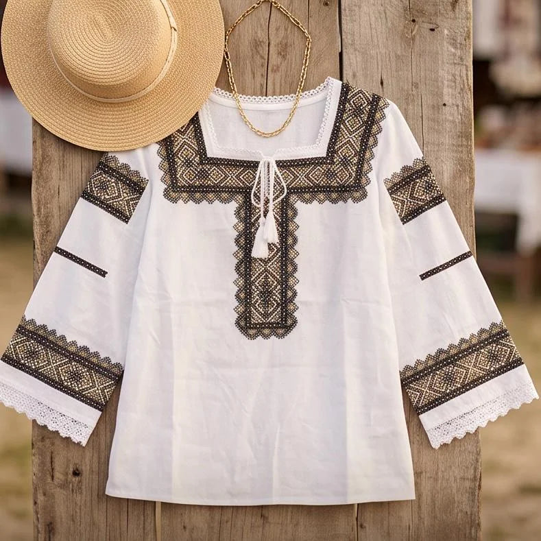 IE Nationala cu broderie geometrica - Raluca