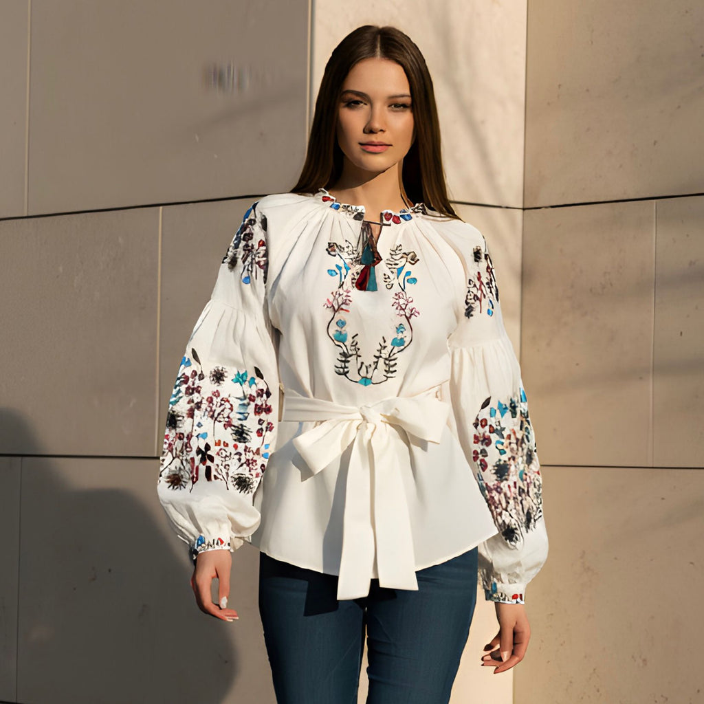 IE Nationala alba, cu maneci bufante - Catalina 02