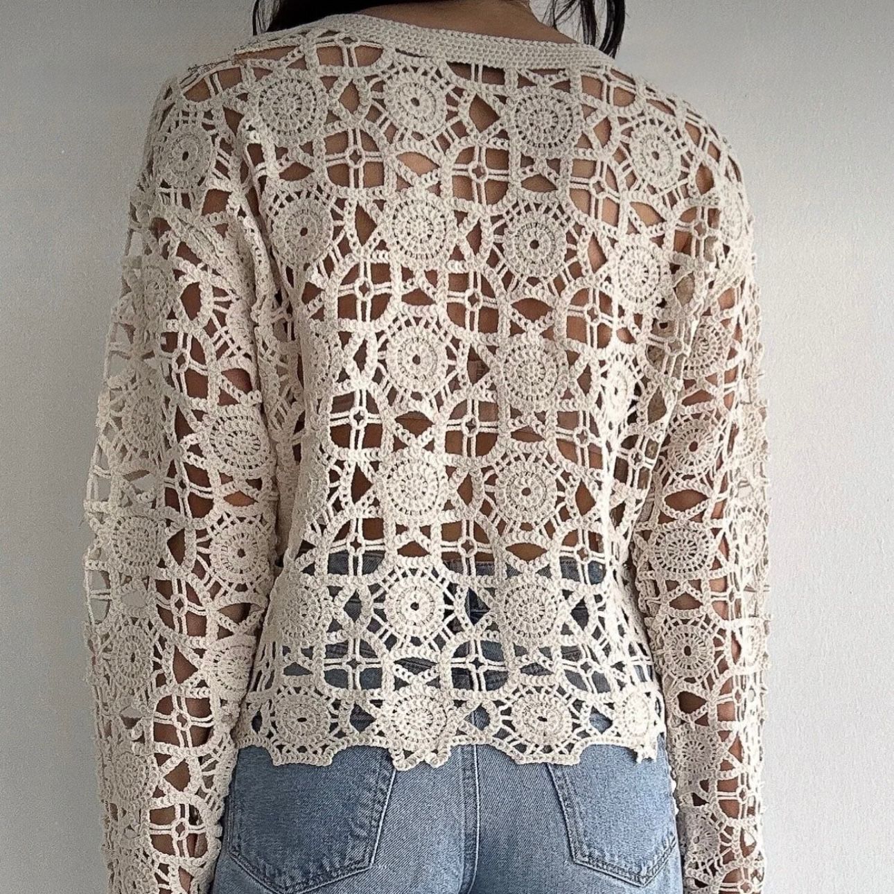 Bluza crosetata din macrame - Aura