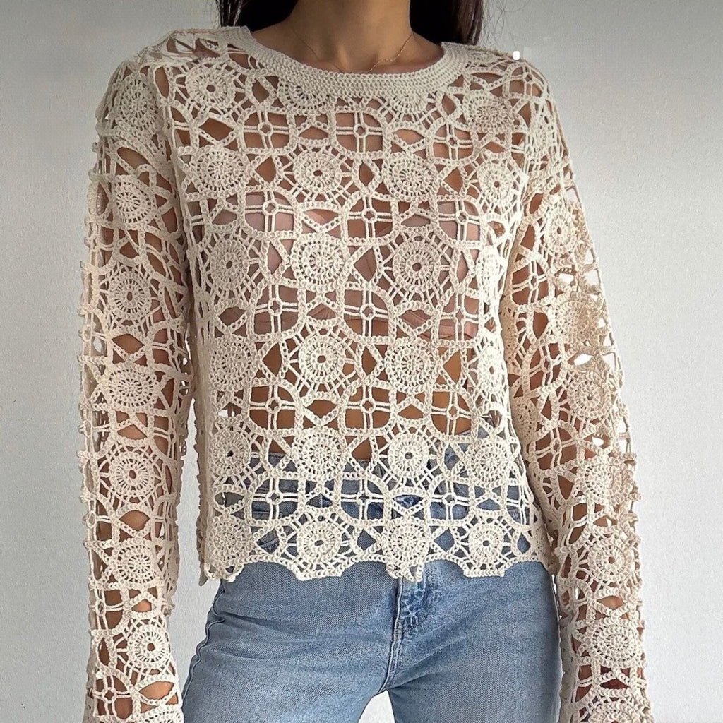 Bluza crosetata din macrame - Aura