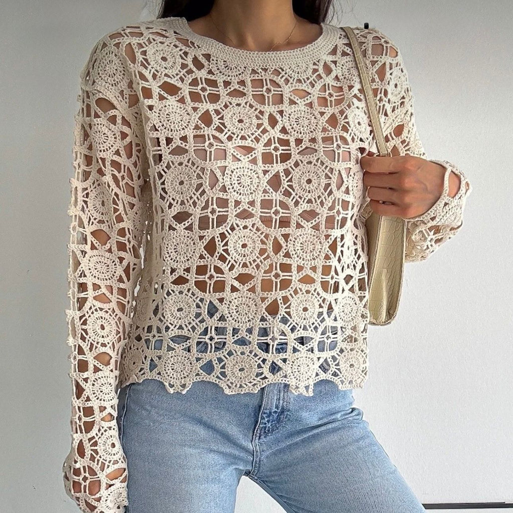 Bluza crosetata din macrame - Aura