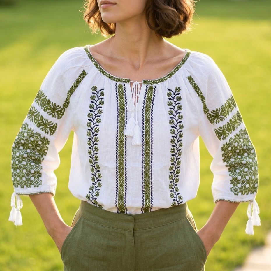 IE Nationala cu broderie verde - Olimpia 02