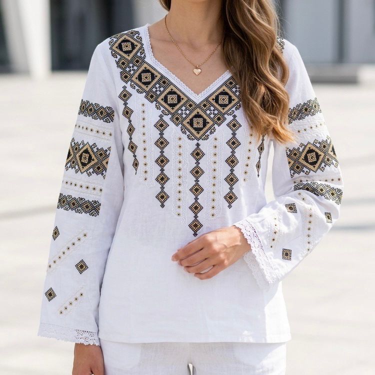 IE Traditionala alba - Romb crem