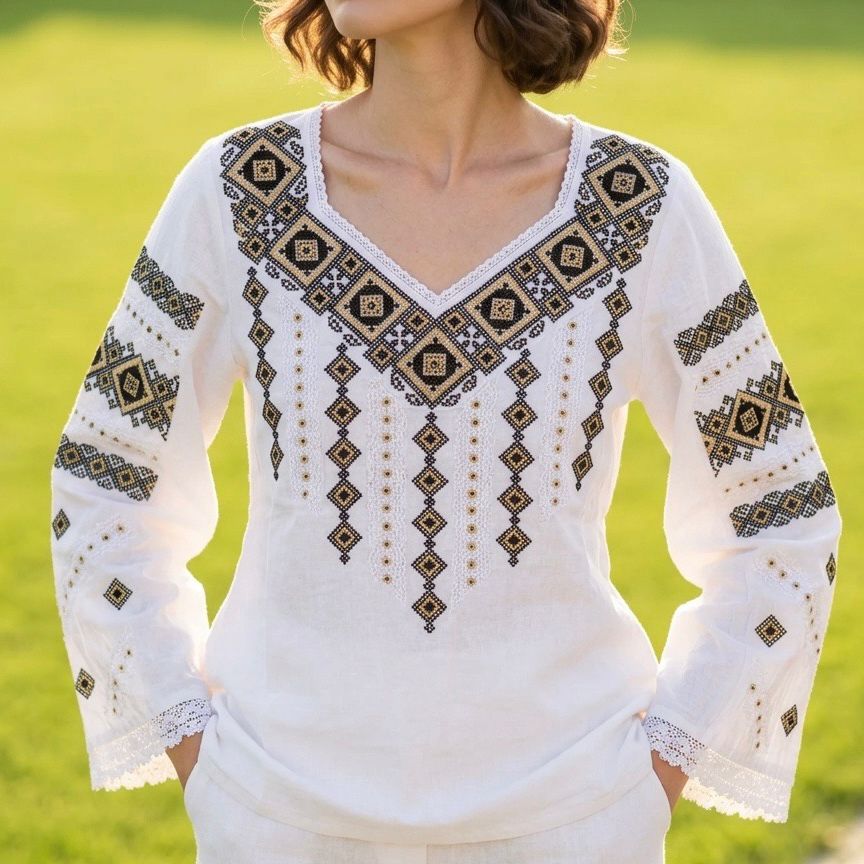 IE Traditionala alba - Romb crem