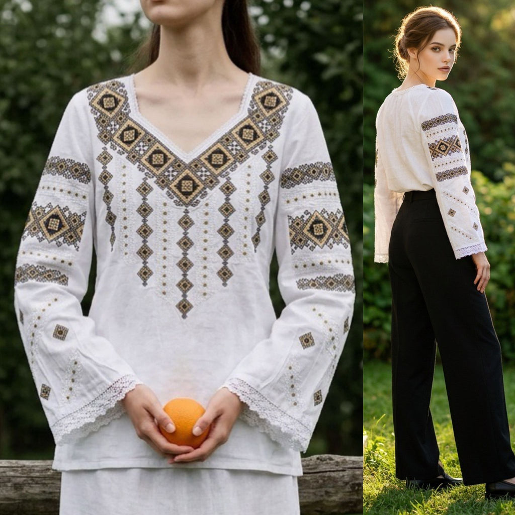 IE Traditionala alba - Romb crem