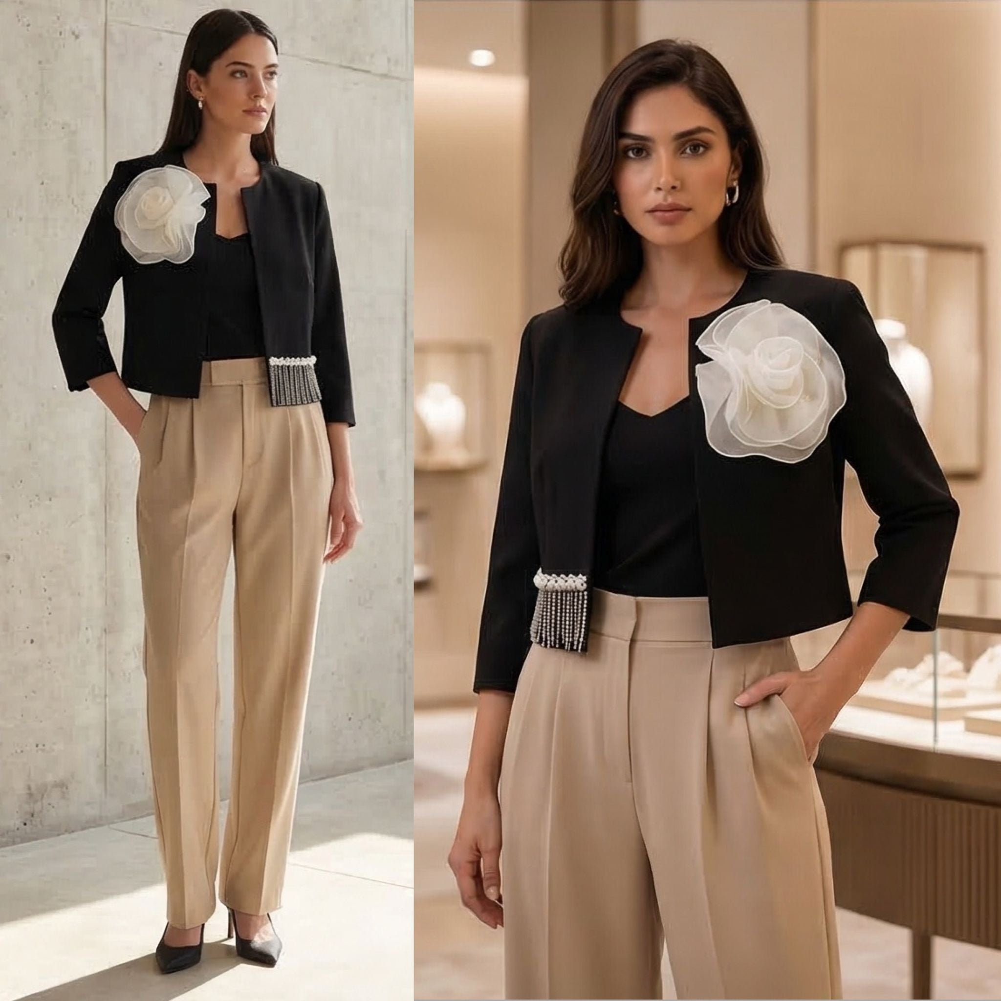 Sacou negru, scurt - Crina 01