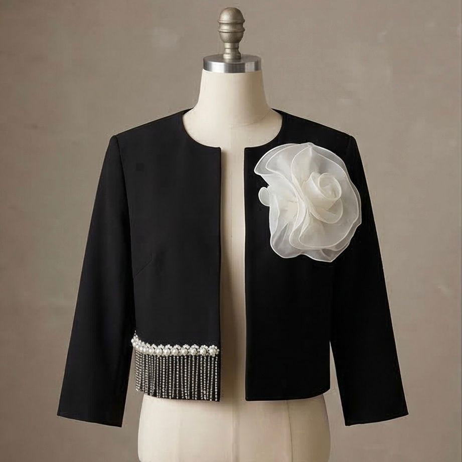 Sacou negru, scurt - Crina 01