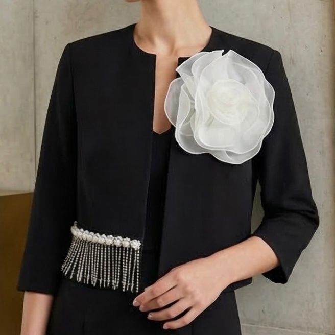 Sacou negru, scurt - Crina 01