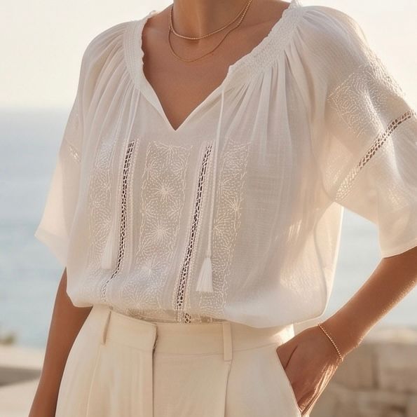 IE Traditionala cu maneca scurta, cusuta cu matase - Alma 22