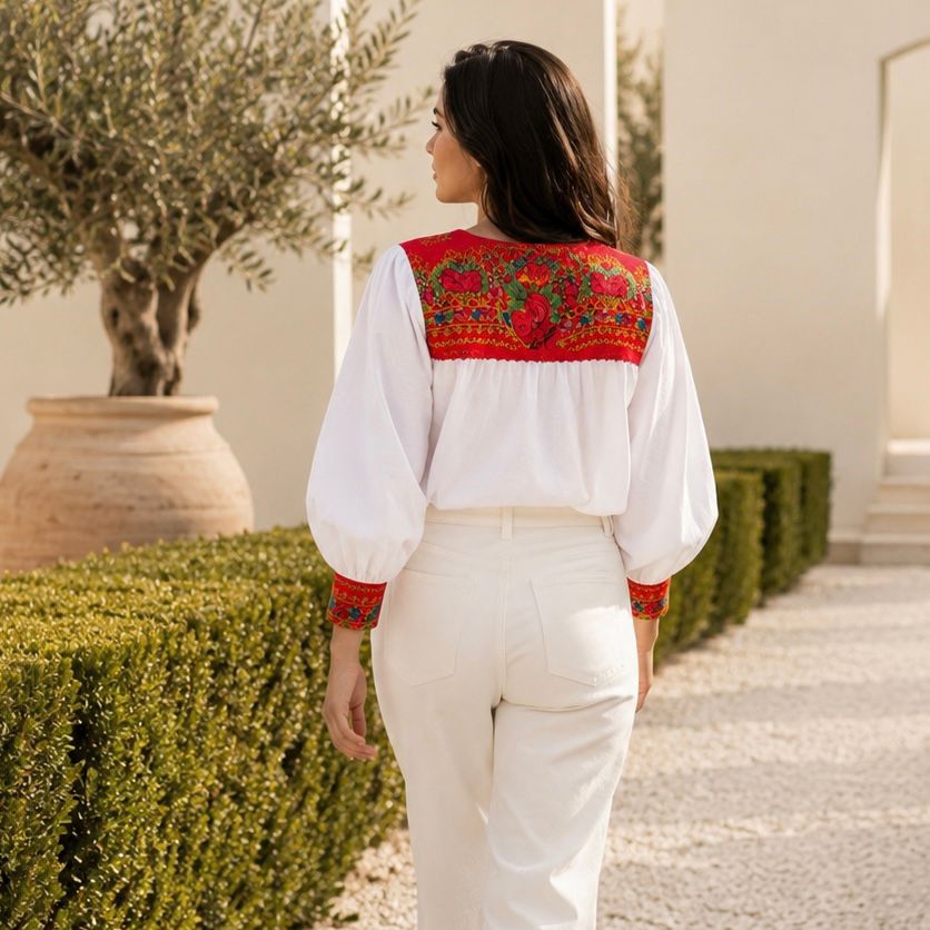 IE Nationala din panza topita cu print floral - Mara 10